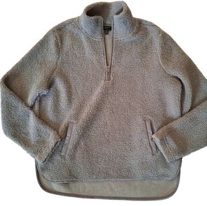 Banana Republic women size medium gray fuzzy fleece pullover